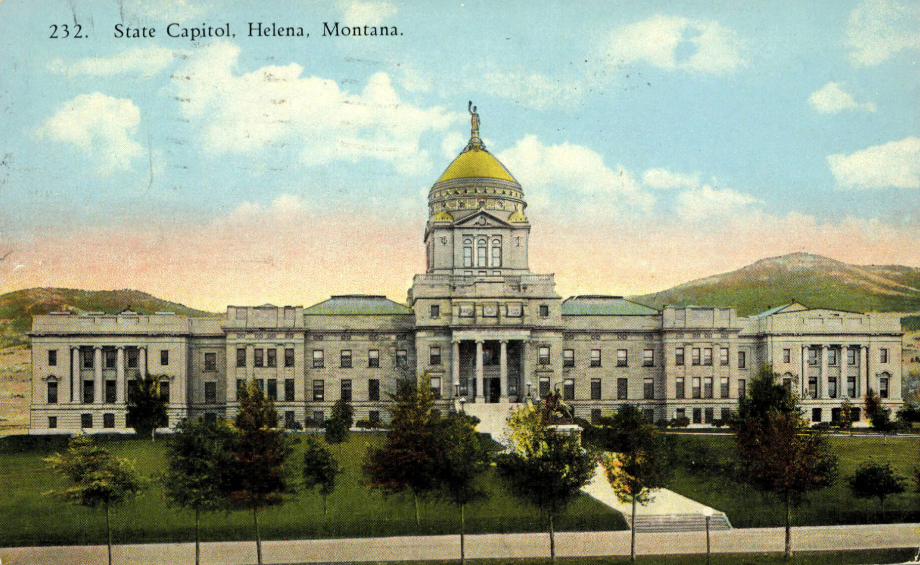 Montana State Capitol postcard, circa 1920s